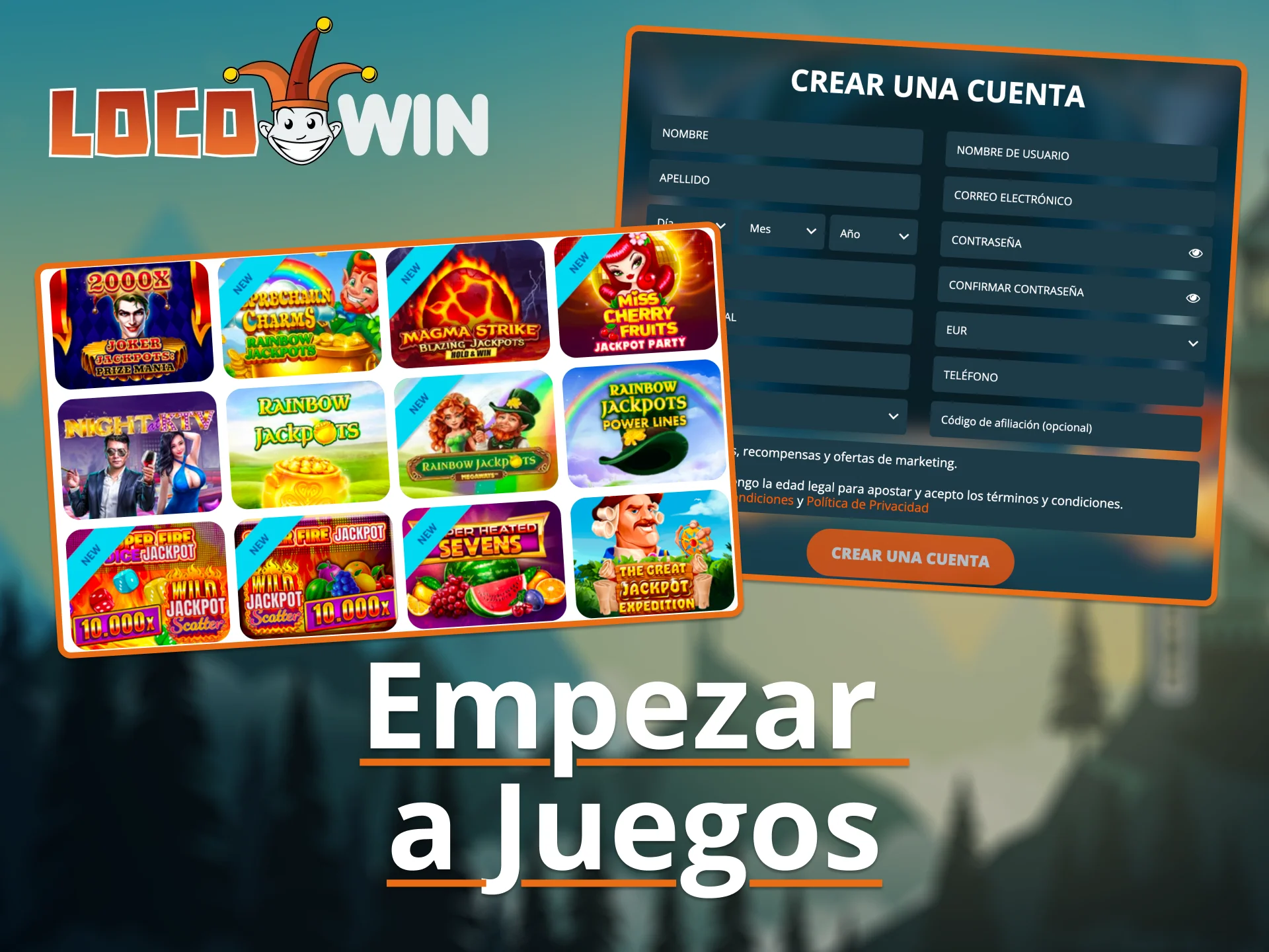 Abre tu juego de jackpot favorito en LocoWin.